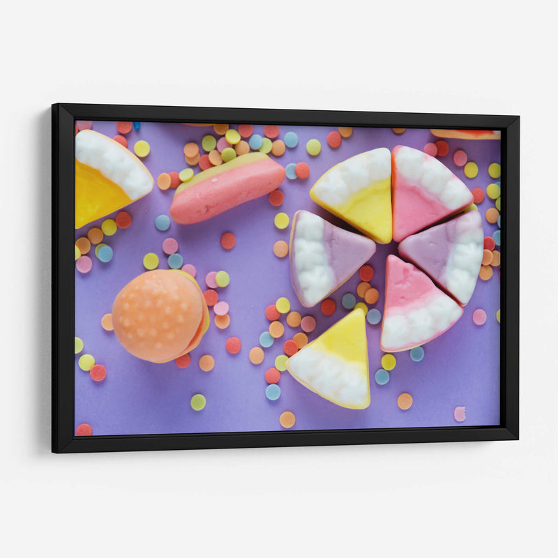 Pizzita y burguer de gomita | Cuadro decorativo de Canvas Lab