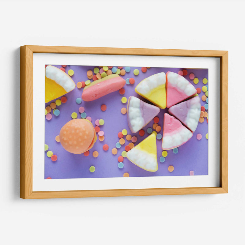 Pizzita y burguer de gomita | Cuadro decorativo de Canvas Lab