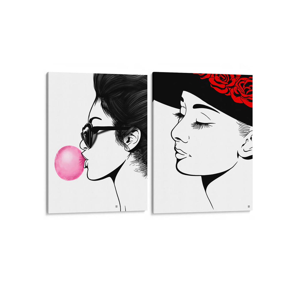 Sigo siendo mejor que tu - Set de 2 - Line Art - Cuadro decorativo | Canvas Lab