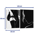 Estilo en blanco y negro - Set de 2 - Line Art - Cuadro decorativo | Canvas Lab