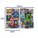 Playdate del Capitán y Hulk - Set de 2 - El Pinta Cuadros - Cuadro decorativo | Canvas Lab