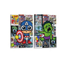Playdate del Capitán y Hulk - Set de 2 - El Pinta Cuadros - Cuadro decorativo | Canvas Lab