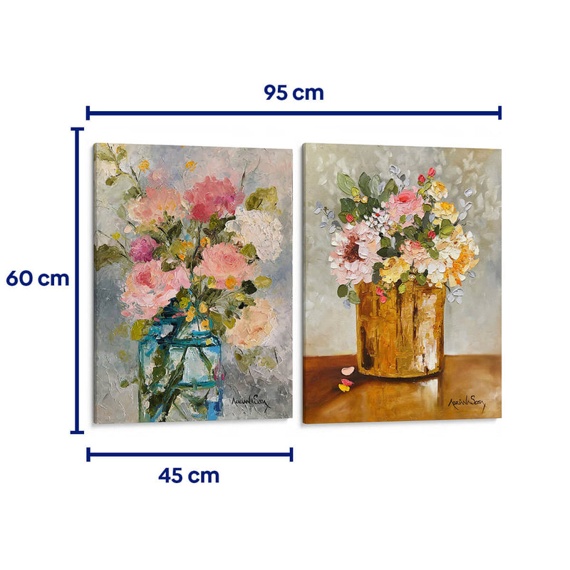 Las flores de mi jardín - Set de 2 - Adriana Sosa - Cuadro decorativo | Canvas Lab