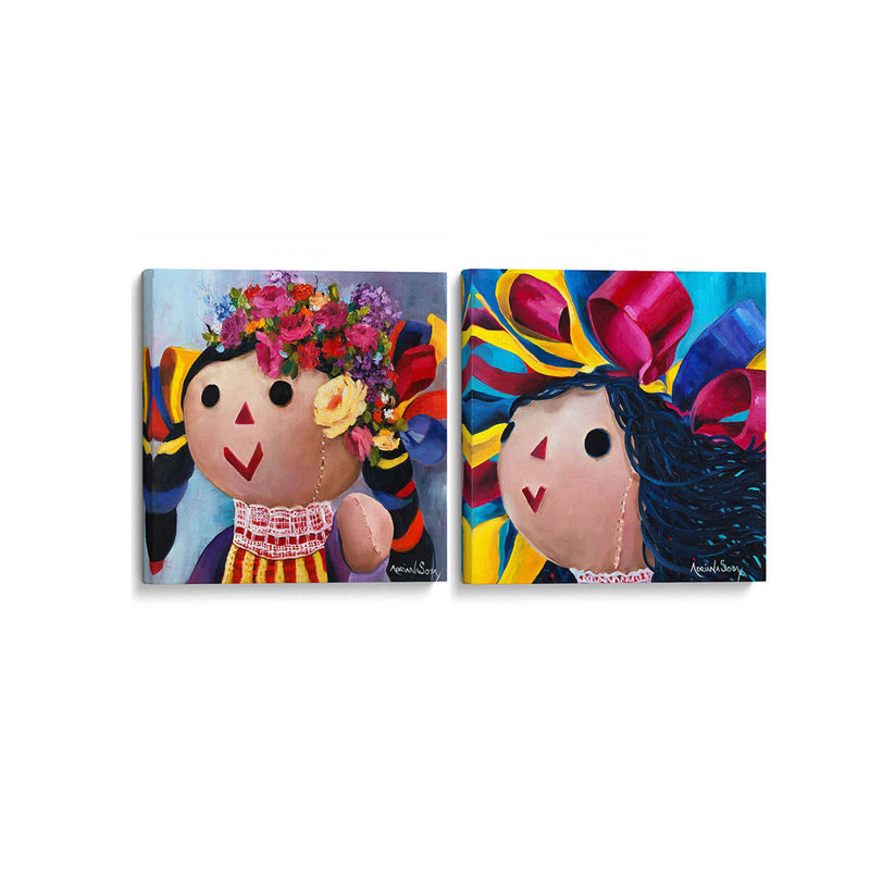 María de fiesta - Set de 2 - Adriana Sosa - Cuadro decorativo | Canvas Lab