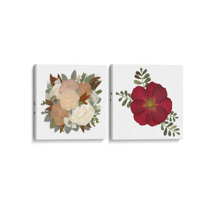 Flores preservadas - Set de 2 - Designs by Andrea - Cuadro decorativo | Canvas Lab