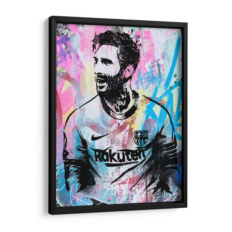 Messi Stencil - Fake Classics | Cuadro decorativo de Canvas Lab