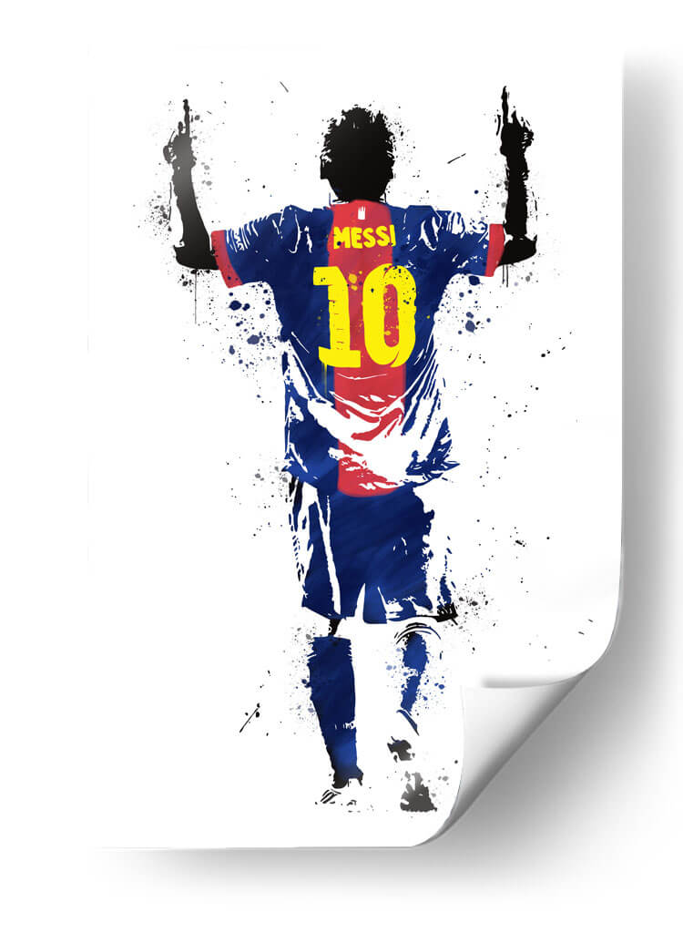 Messi Stencil Simple 01 - Fake Classics | Cuadro decorativo de Canvas Lab