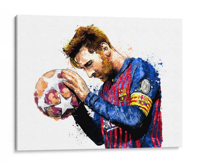 Messi Barça Colors - Hue Art | Cuadro decorativo de Canvas Lab