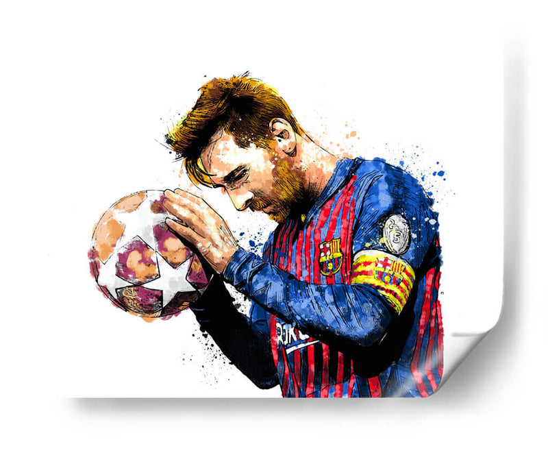 Messi Barça Colors - Hue Art | Cuadro decorativo de Canvas Lab