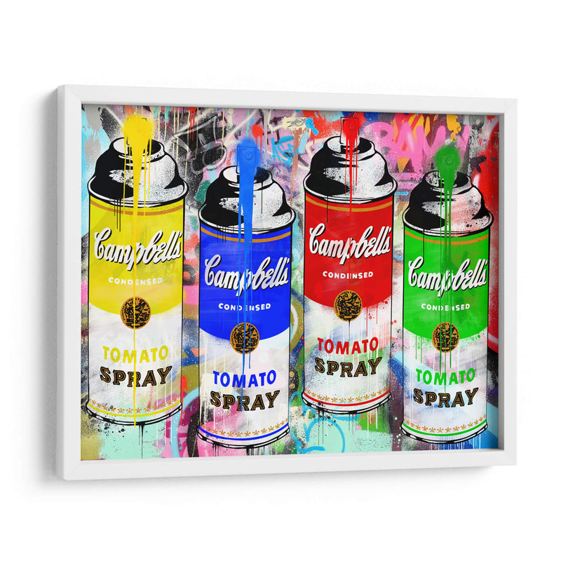 Latas de Aerosol Campbell's Graffiti 01 - Fake Classics | Cuadro decorativo de Canvas Lab