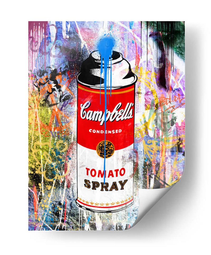 Lata de Aerosol Campbell's Graffiti 02 - Fake Classics | Cuadro decorativo de Canvas Lab