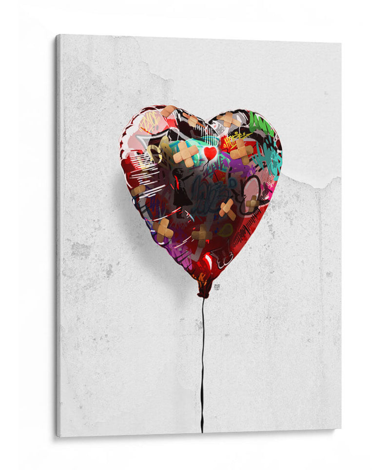 Globo de Corazón Graffiti - David Aste | Cuadro decorativo de Canvas Lab