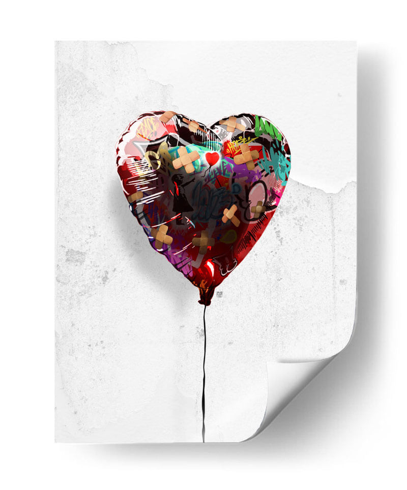 Globo de Corazón Graffiti - David Aste | Cuadro decorativo de Canvas Lab