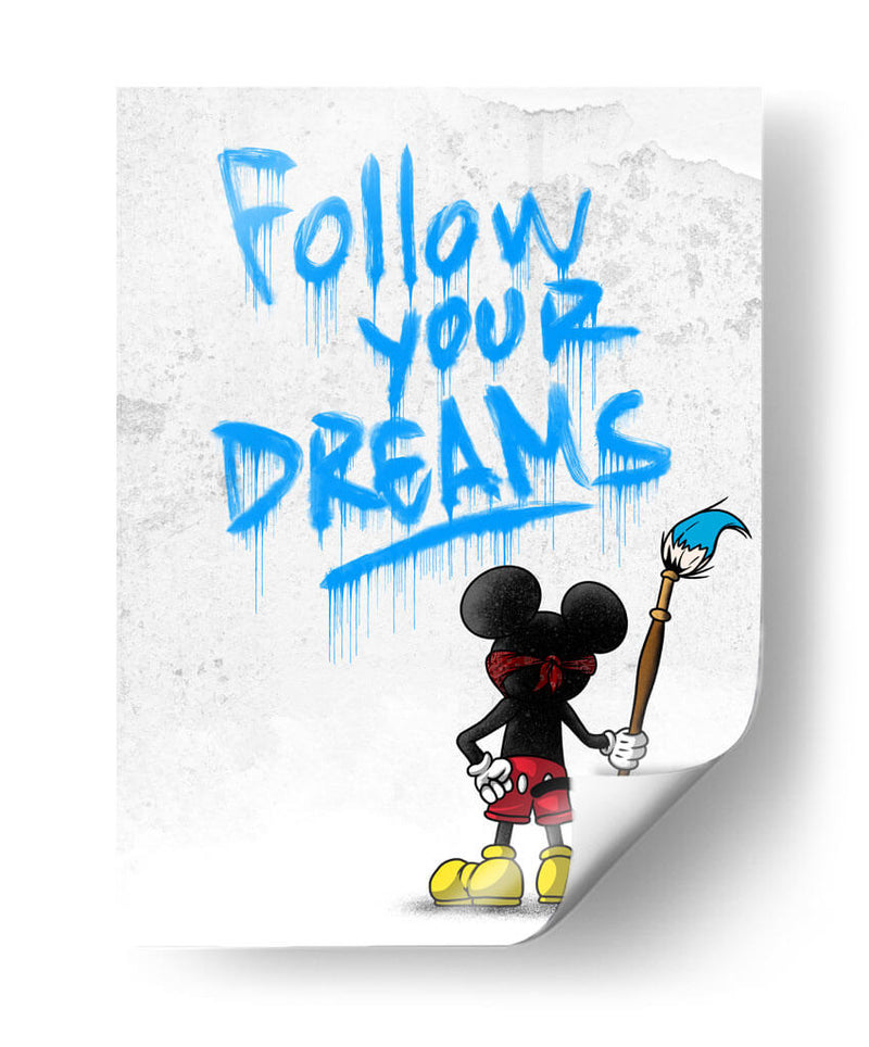 Follow Your Dreams Mouse - David Aste | Cuadro decorativo de Canvas Lab