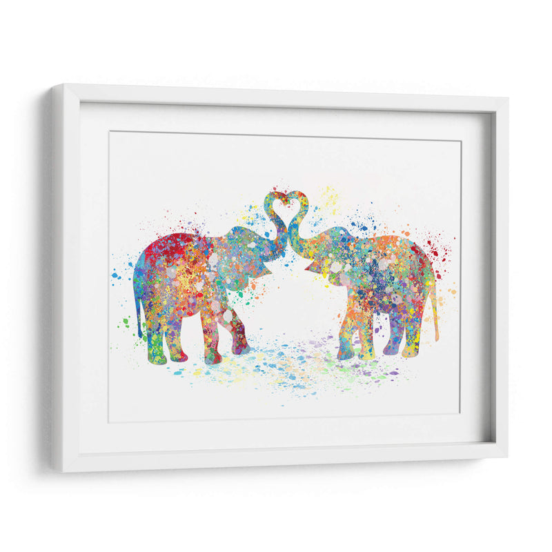 Elephant Love Colors 02 - Hue Art | Cuadro decorativo de Canvas Lab