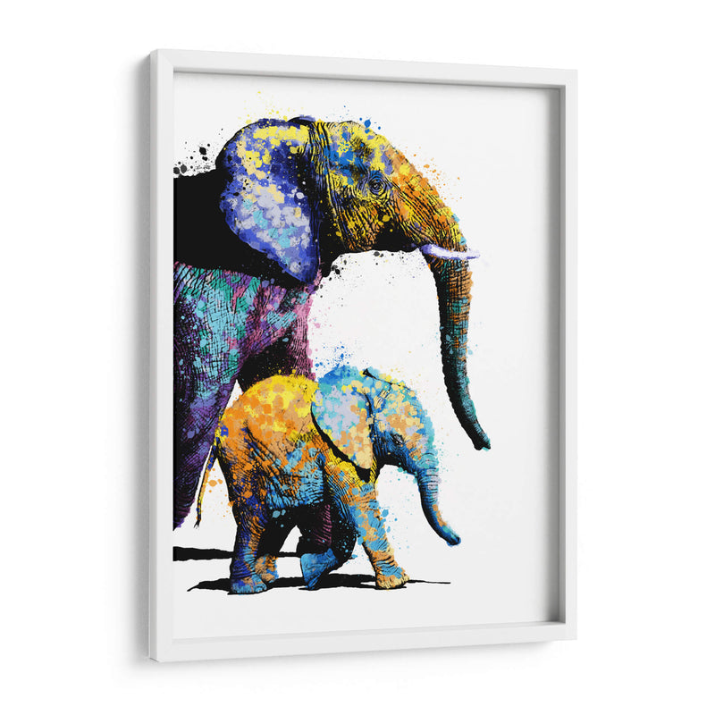 Elefante Madre e hijo - Hue Art | Cuadro decorativo de Canvas Lab