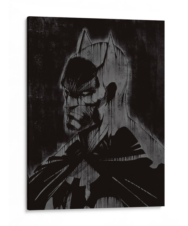 Batman Drip 02 - Dry Ink | Cuadro decorativo de Canvas Lab