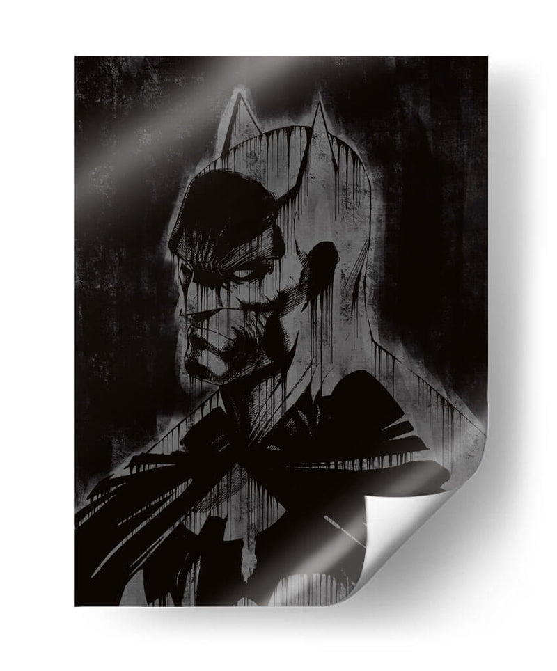Batman Drip 02 - Dry Ink | Cuadro decorativo de Canvas Lab