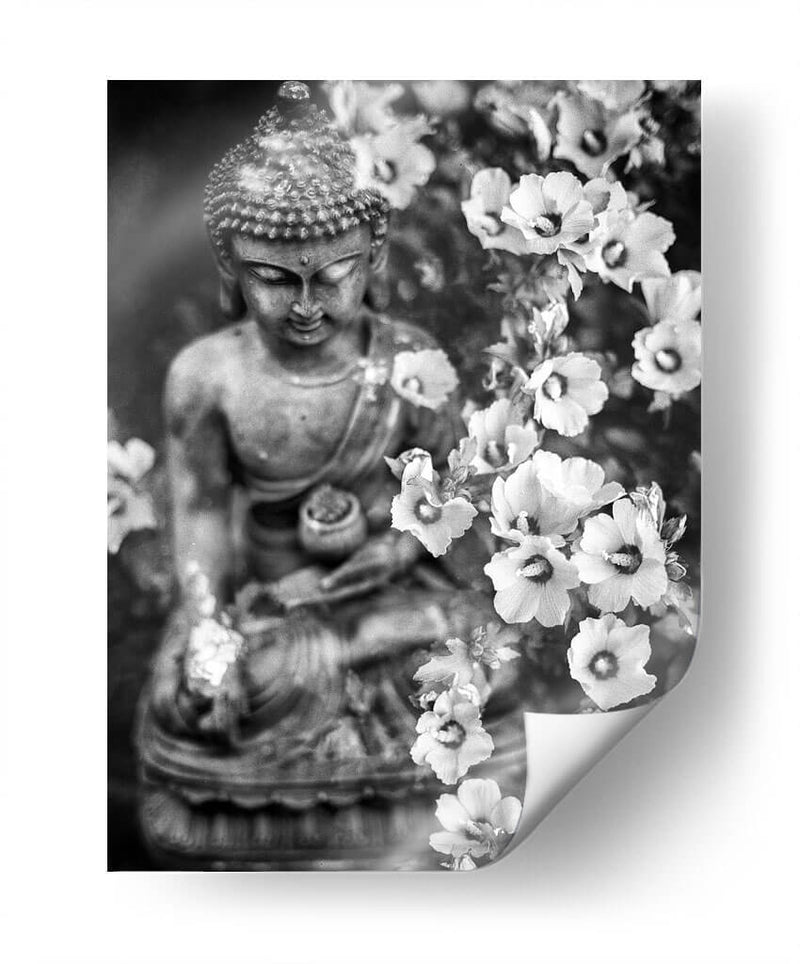 Buda y flores | Cuadro decorativo de Canvas Lab