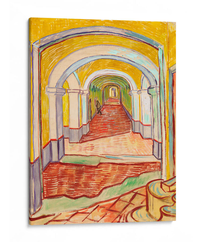 Pasillo en el Asilo - Vincent Van Gogh | Cuadro decorativo de Canvas Lab