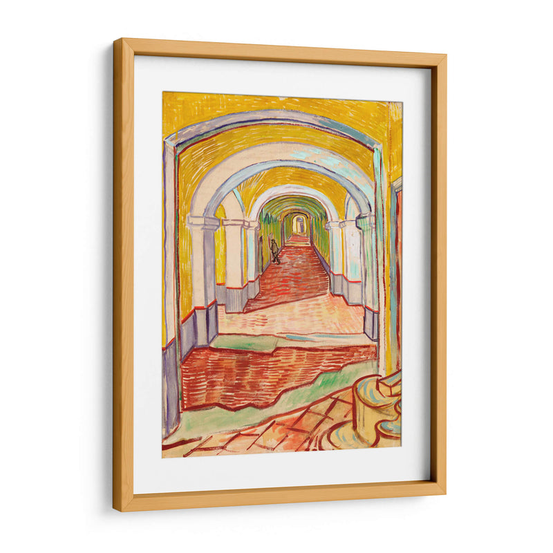 Pasillo en el Asilo - Vincent Van Gogh | Cuadro decorativo de Canvas Lab