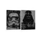 El lado oscuro - Set de 2 - Dry Ink - Cuadro decorativo | Canvas Lab