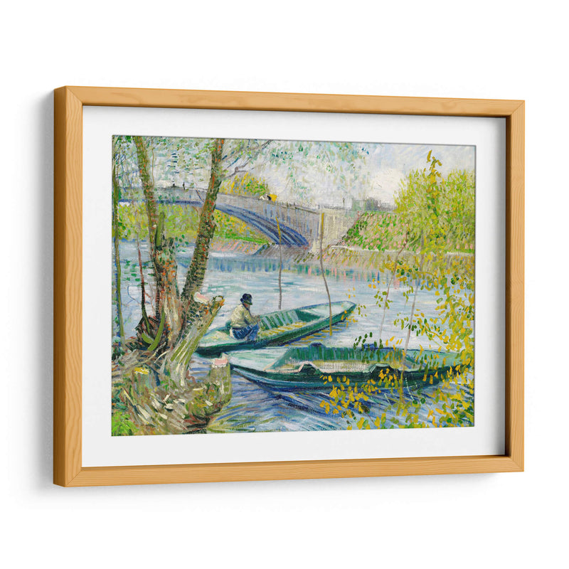 Pesca en primavera, el Pont de Clichy (Asnières) - Vincent Van Gogh | Cuadro decorativo de Canvas Lab
