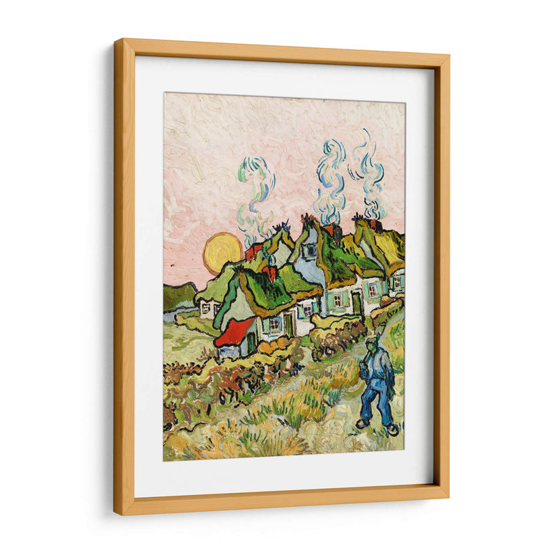 Casas y figura - Vincent Van Gogh | Cuadro decorativo de Canvas Lab
