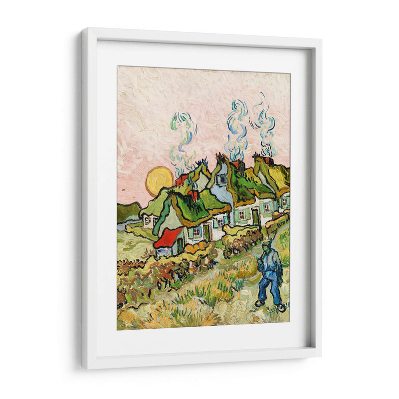 Casas y figura - Vincent Van Gogh | Cuadro decorativo de Canvas Lab