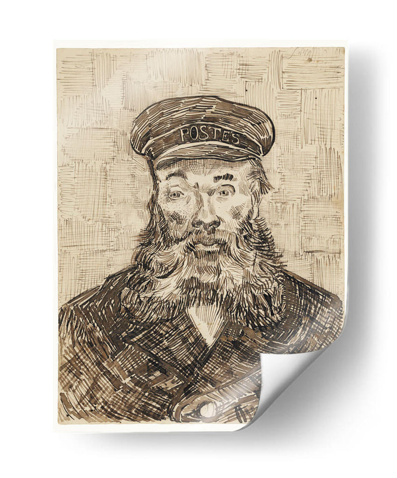 Retrato en boceto de Joseph Roulin - Vincent Van Gogh | Cuadro decorativo de Canvas Lab