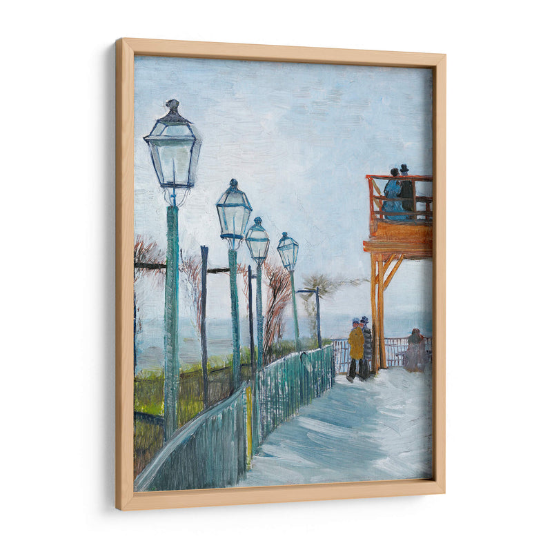 Terraza y mirador en el Moulin de Blute-Fin, Montmartre - Vincent Van Gogh | Cuadro decorativo de Canvas Lab