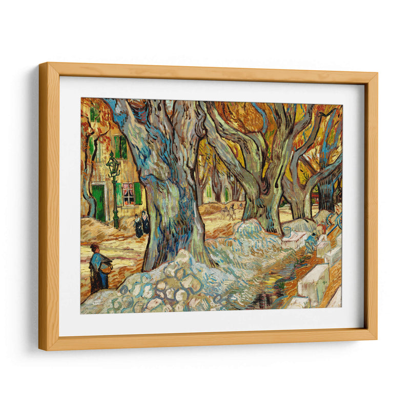 Los grandes plátanos (reparadores de carreteras en Saint-Rémy) - Vincent Van Gogh | Cuadro decorativo de Canvas Lab