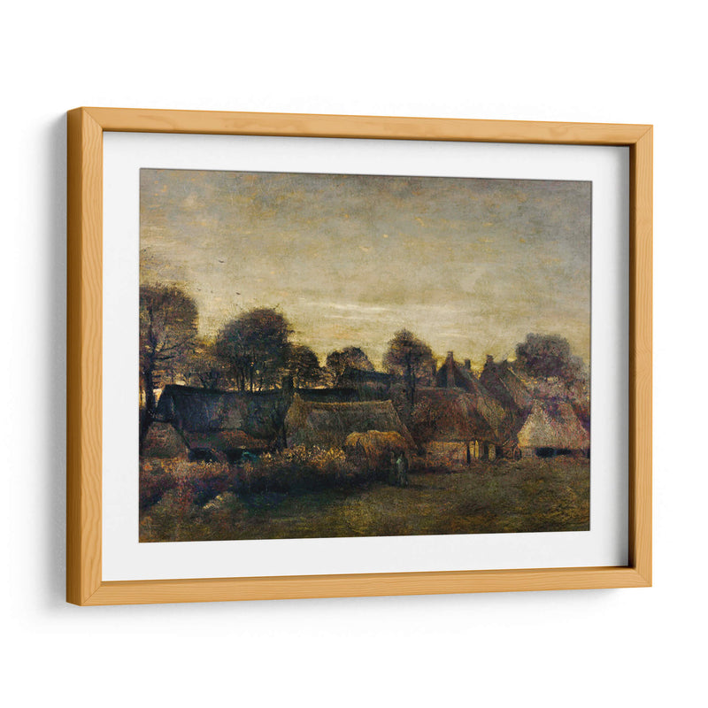 Pueblo en el crepúsculo - Vincent Van Gogh | Cuadro decorativo de Canvas Lab