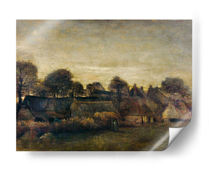 Pueblo en el crepúsculo - Vincent Van Gogh | Cuadro decorativo de Canvas Lab
