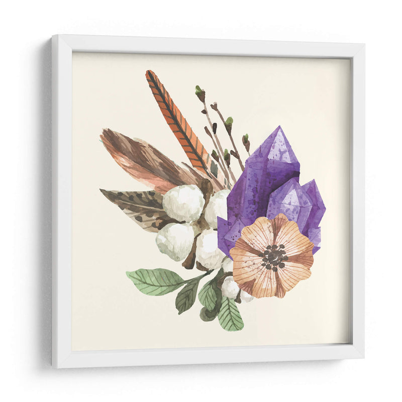 Cuarzos y flores | Cuadro decorativo de Canvas Lab