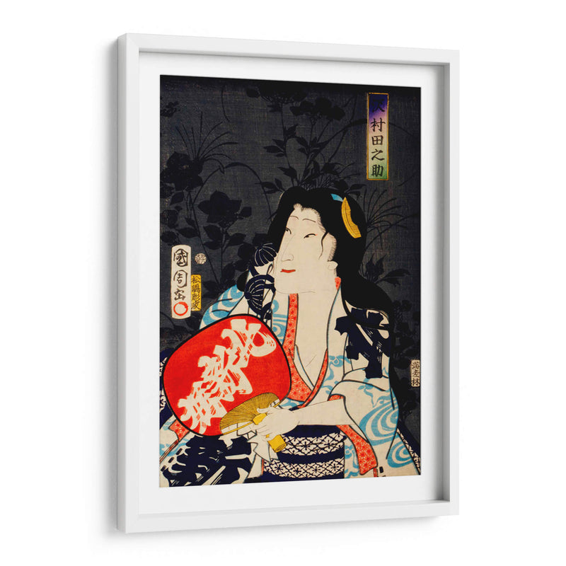 Retrato de una actriz - Toyohara Kunichika | Cuadro decorativo de Canvas Lab