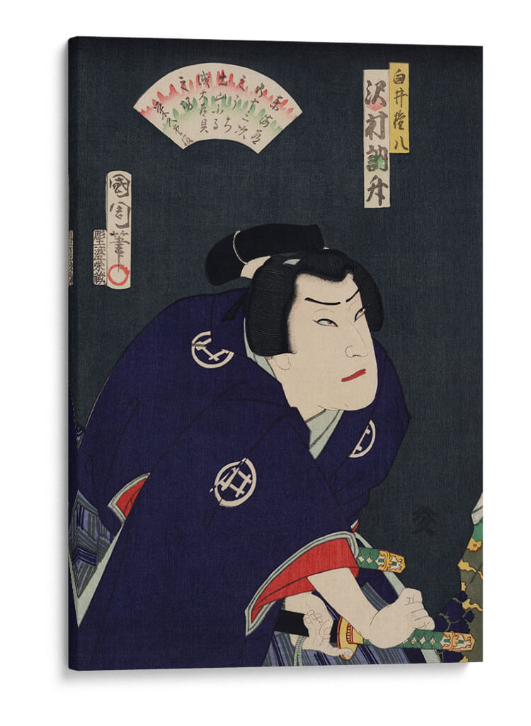 Sawamura Tossho no Shirai Gonpachi - Toyohara Kunichika | Cuadro decorativo de Canvas Lab