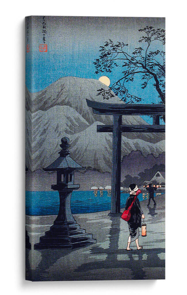 Lago Hakone a la luz de la luna - Hiroaki Takahashi | Cuadro decorativo de Canvas Lab