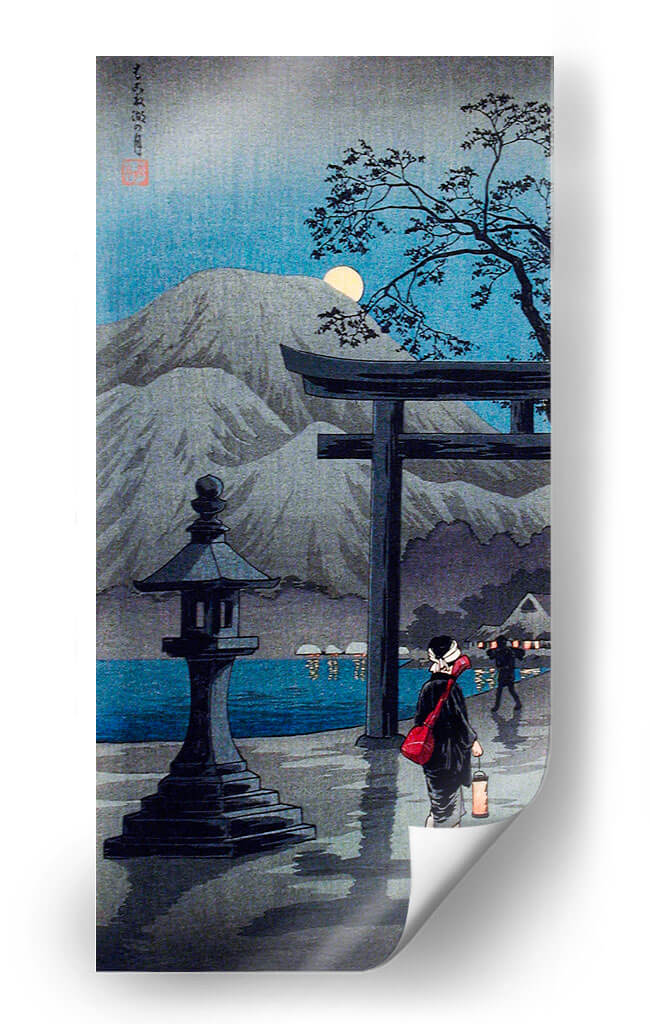 Lago Hakone a la luz de la luna - Hiroaki Takahashi | Cuadro decorativo de Canvas Lab