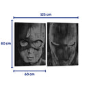 Los rostros de Iron man y el Capitán - Set de 2 - Dry Ink - Cuadro decorativo | Canvas Lab