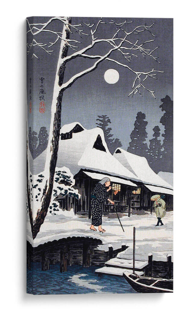 Luz de luna en la nieve - Hiroaki Takahashi | Cuadro decorativo de Canvas Lab