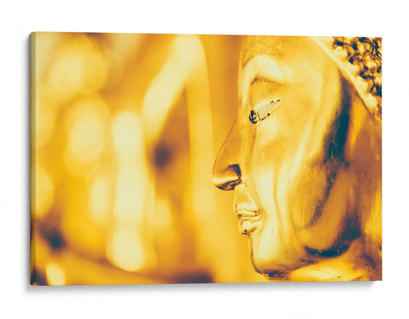 El perfil del buda dorado | Cuadro decorativo de Canvas Lab