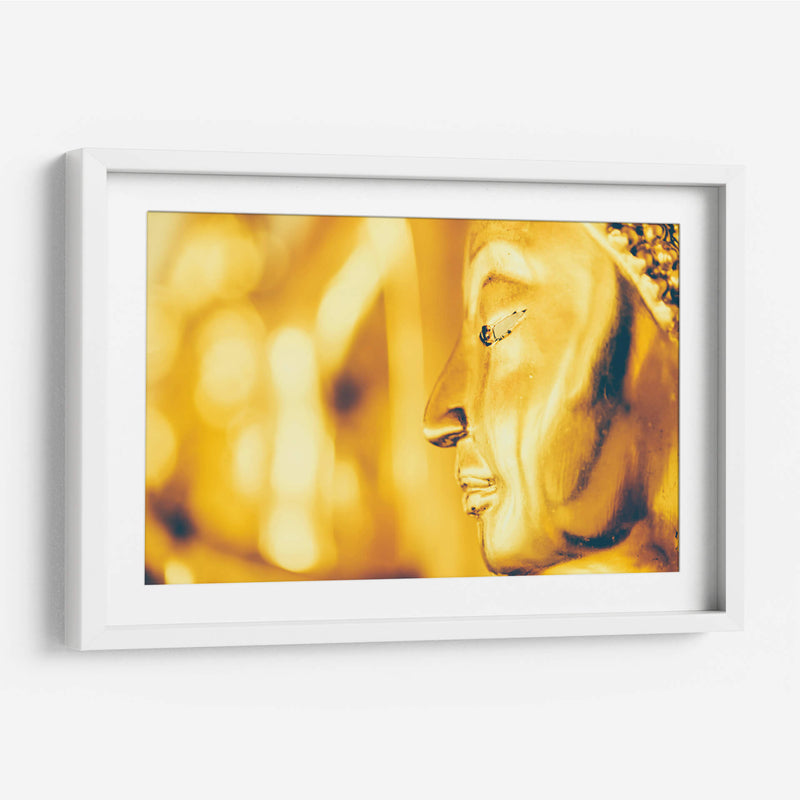 El perfil del buda dorado | Cuadro decorativo de Canvas Lab