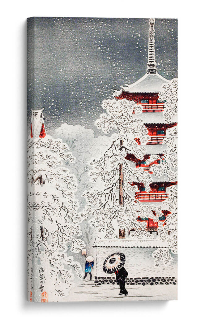 Nieve en Asakusa, Yedo, provincia de Musashi - Hiroaki Takahashi | Cuadro decorativo de Canvas Lab
