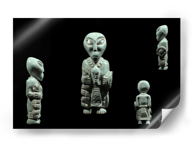 Escultura Híbrido Gris con Quetzalcóatl - David Ávila | Cuadro decorativo de Canvas Lab