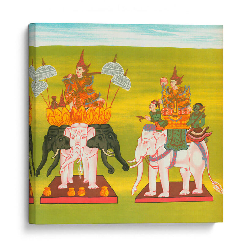 11. Señor de los cinco elefantes blancos (Ngázíshin nat) y 12. Señor del elefante blanco de Aung Pin Hsinbyushin nat) - William Griggs | Cuadro decorativo de Canvas Lab