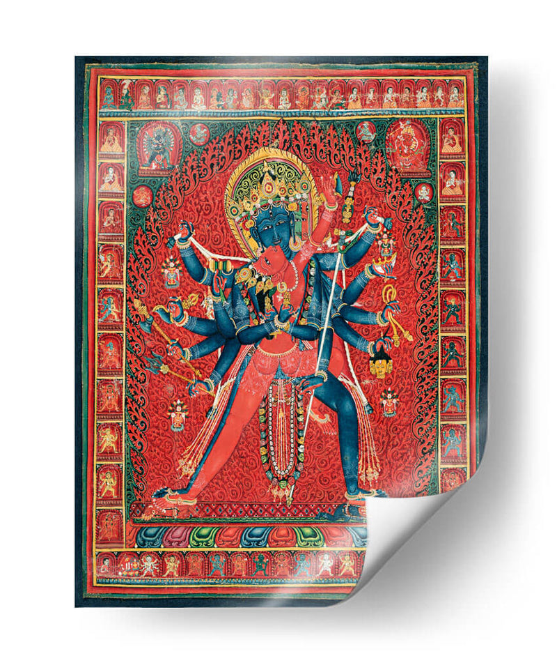 Chakrasamvara y su consorte Vajravarahi (ca. 1450-1500) durante el Período de la Orden Sakya | Cuadro decorativo de Canvas Lab