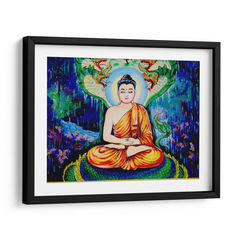Mucalinda protege al Buda de la lluvia | Cuadro decorativo de Canvas Lab