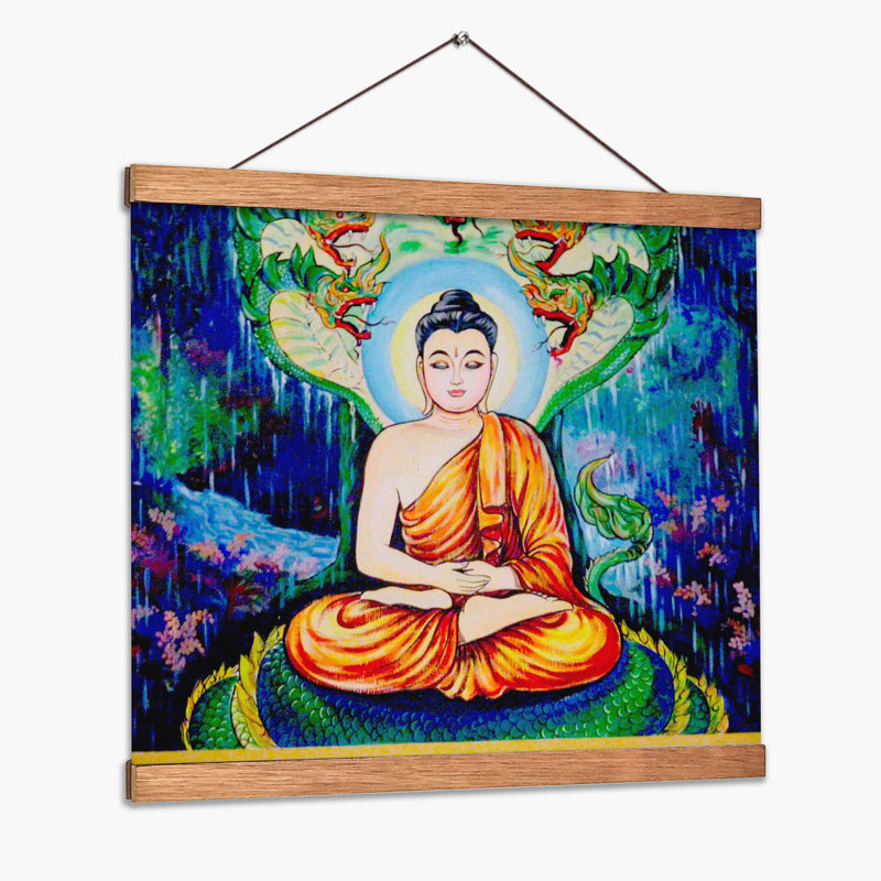 Mucalinda protege al Buda de la lluvia | Cuadro decorativo de Canvas Lab