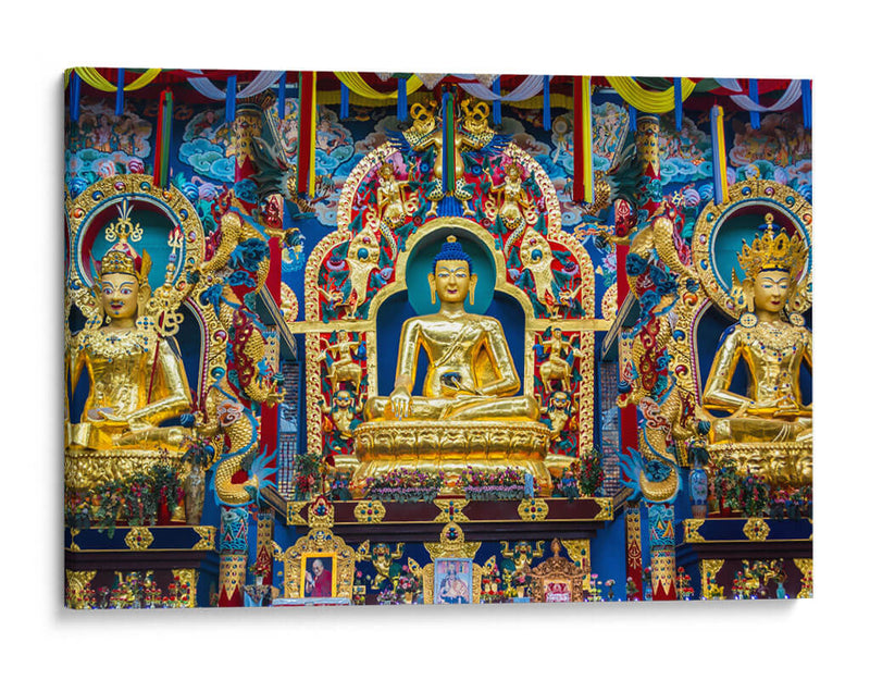 Templo Dorado del Monasterio Namdroling | Cuadro decorativo de Canvas Lab